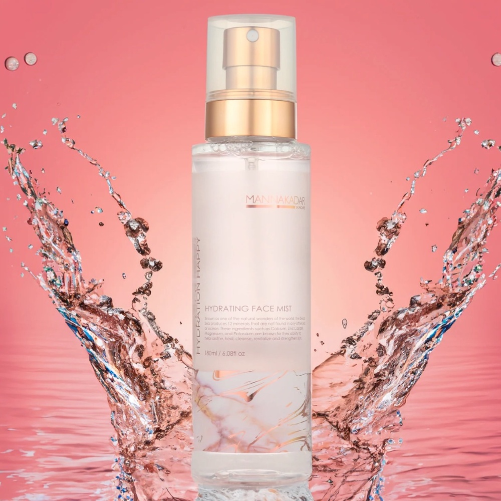 Manna Kadar Hydrating Face Mist - Gold and Pink